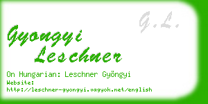 gyongyi leschner business card